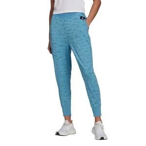 ADIDAS SPORTSWEAR WINNERS ALLOVER PRINT TROUSERS BLUE